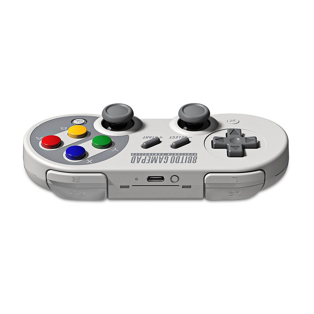 Bluetooth SNES Style Game Pad With Thumb Joysticks for Switch Windows Android MacOS Steam