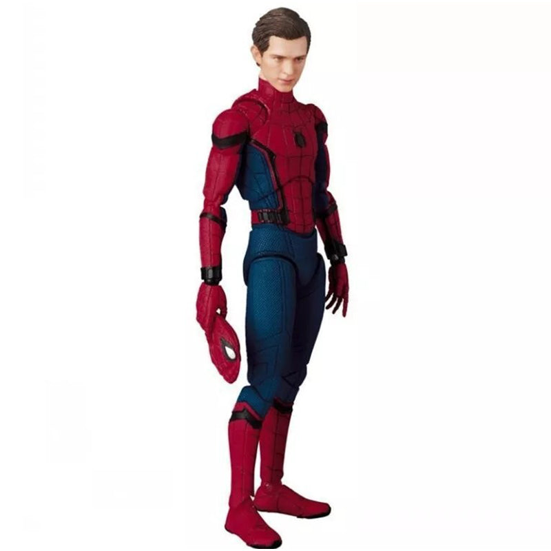 Disney Movie Avengers Spiderman Homecoming Action Figure Statue Can Change Tom Holland Face Spider Man Model Toy Collection Gift