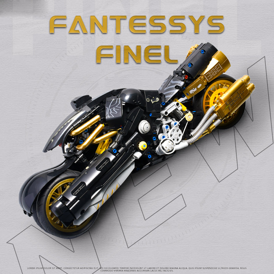 High-tech Final Fantasy Motorcycle Assembling Model Building Blocks