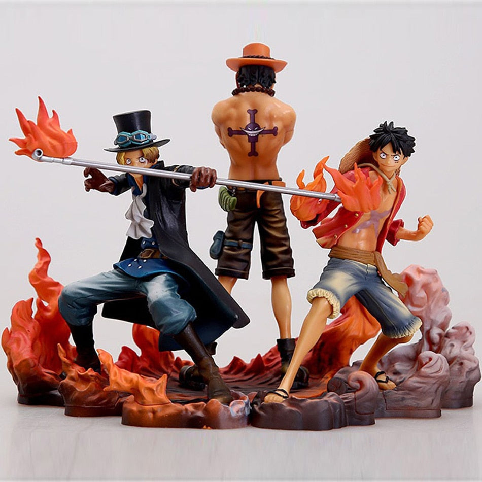 3PCS Monkey D Luffy Ace Sabo Action Figure Collection