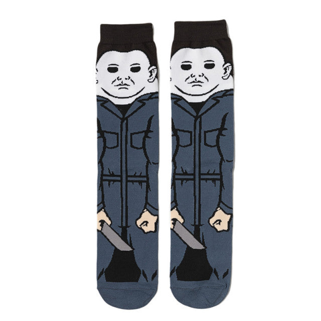 Horror Style Cotton Adult Sized Socks