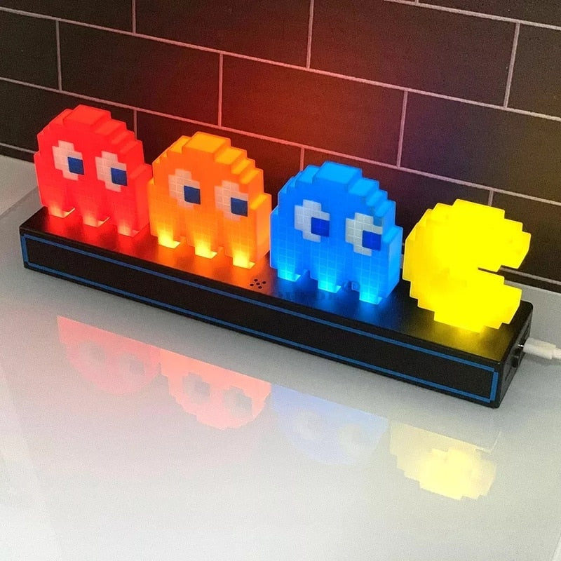 Pac-Man Playstation Shapes and Game Over LED Game Night Lights