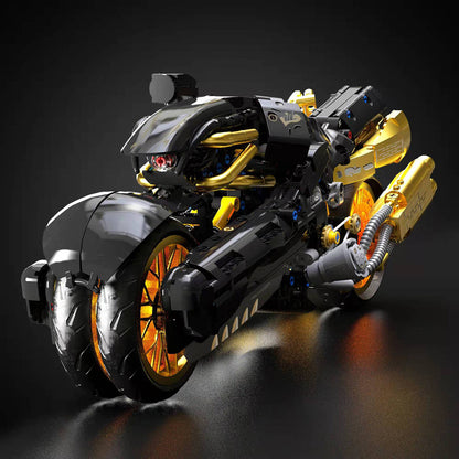 High-tech Final Fantasy Motorcycle Assembling Model Building Blocks