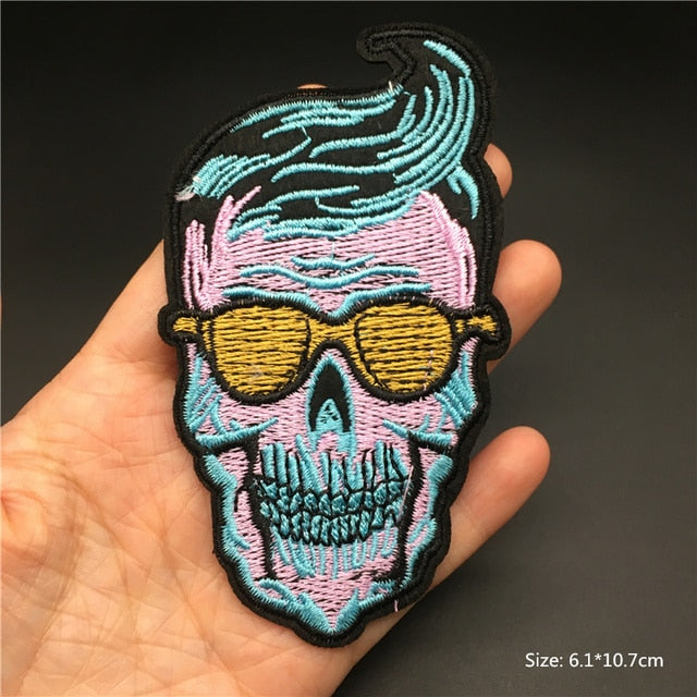 Horror and Skeleton Embroidered Patches