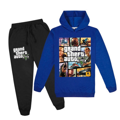 Game Grand Theft Auto Hoodie and Pants Set for Kids