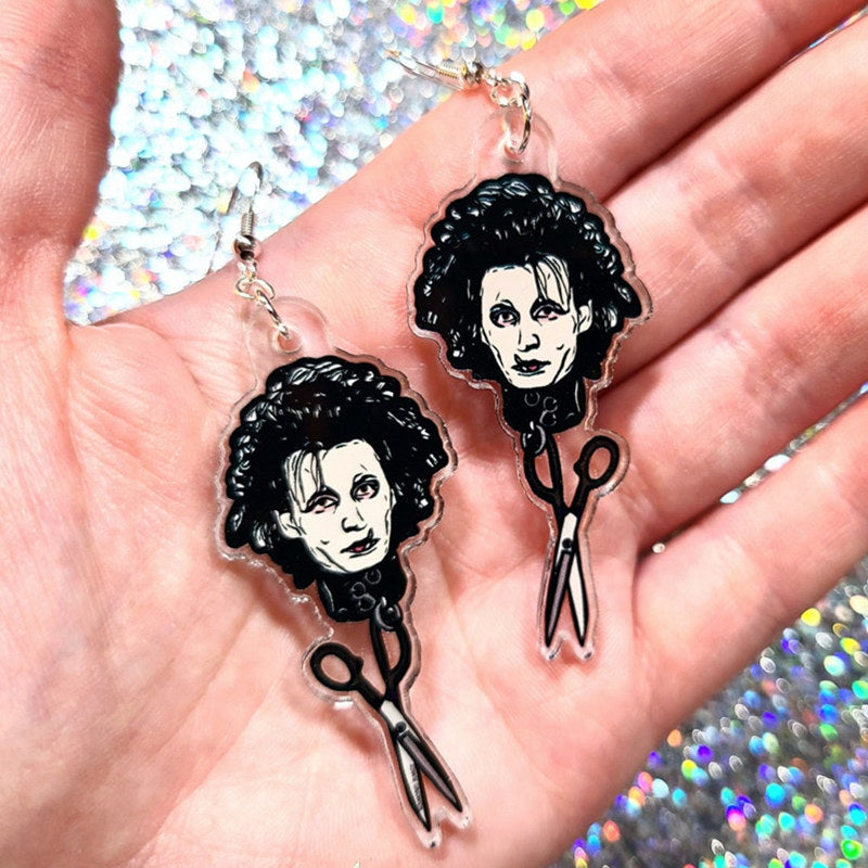 Edward Scissorhands Acrylic Earrings