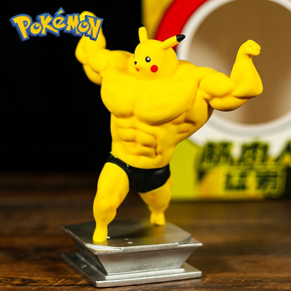 Pokemon Muscle Man Buff Boy Pikachu Action Figures