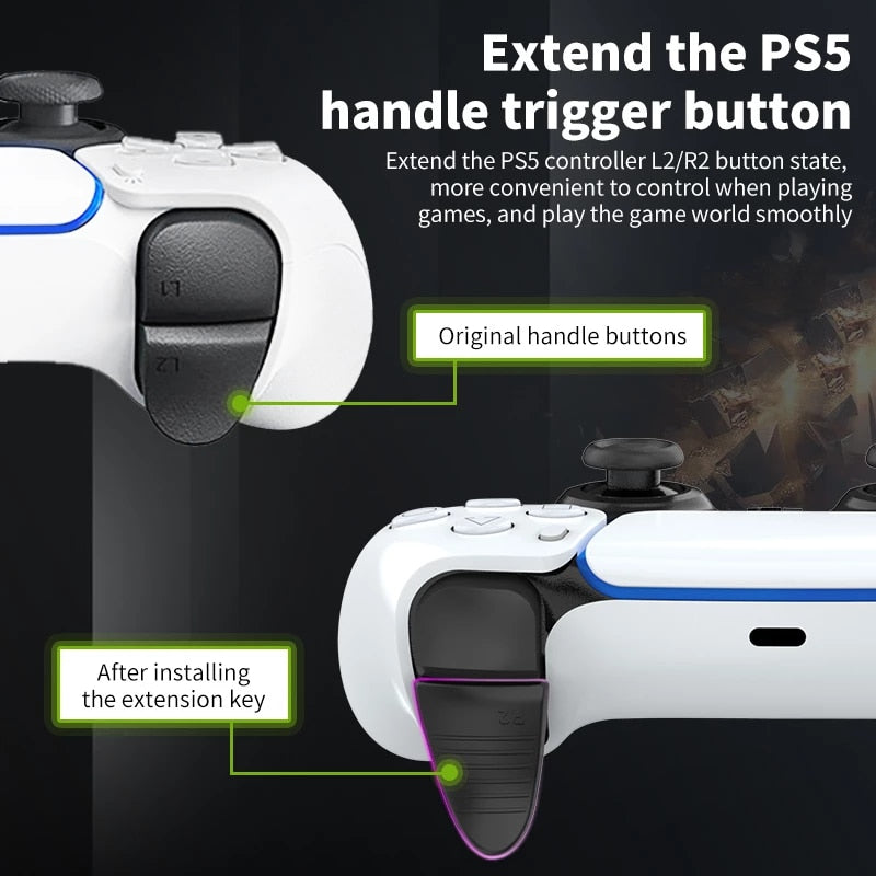 L2 and R2 Trigger Extender for PS5 Controller