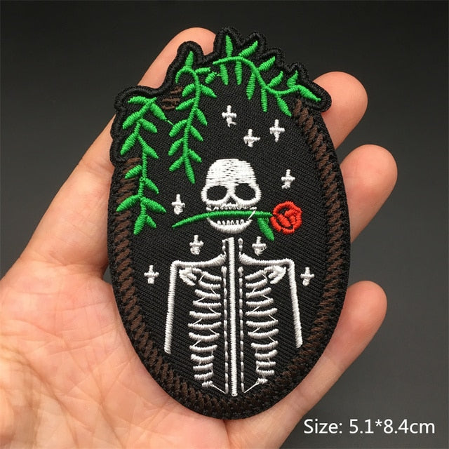 Horror and Skeleton Embroidered Patches