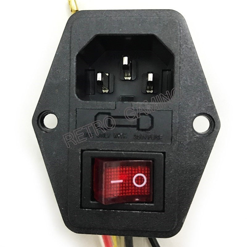 ON/OFF Switch Socket with Female Plug for Power Supply