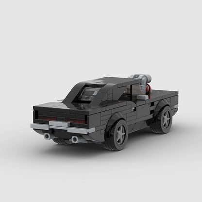 Black Muscle Car Building Blocks