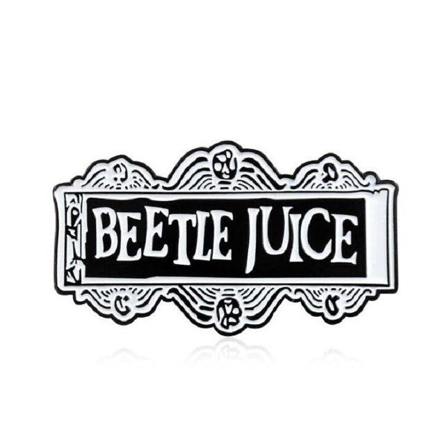 2019 Fashion Beetlejuice Enamel Pin Thriller comedy badge brooch Gothic Punk Movie Jewelry Gift for friends bag shirt trinket