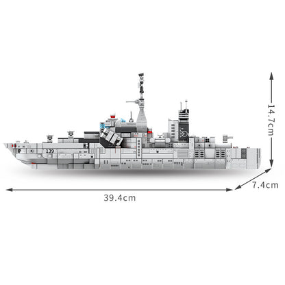 Military Destroyer Model Building Blocks