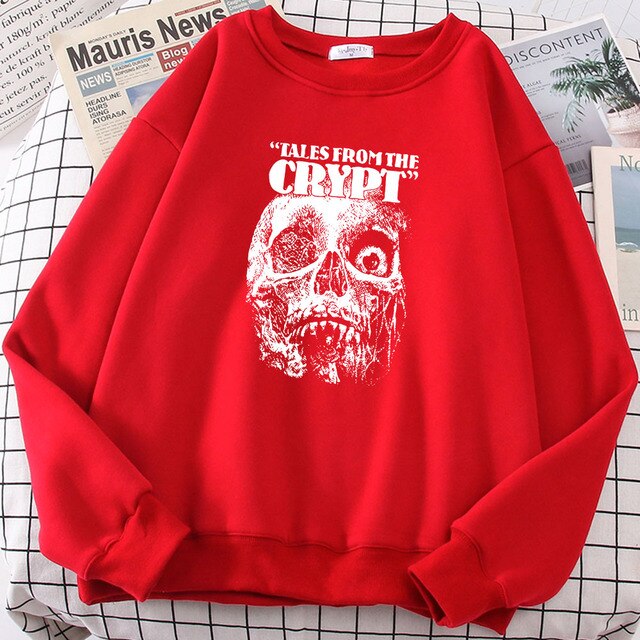 Tales From The Crypt Skull Print Womens Sweater