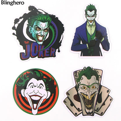 Blinghero Clown Stickers 19 Pcs/set  Horror Stickers Scrapbooking Stickers Laptop Car Skateboard Stickers Cool Decals BH0068