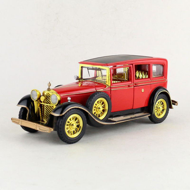 1/32 Alloy Emperor Retro Classic Vehicle Toy Cars Pull Back Light Sound Die Cast Model Car Toys