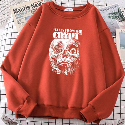 Tales From The Crypt Skull Print Womens Sweater