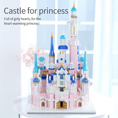 LED Light Up Mini Dream House Tale Princess Castle Building Block Brick Toys