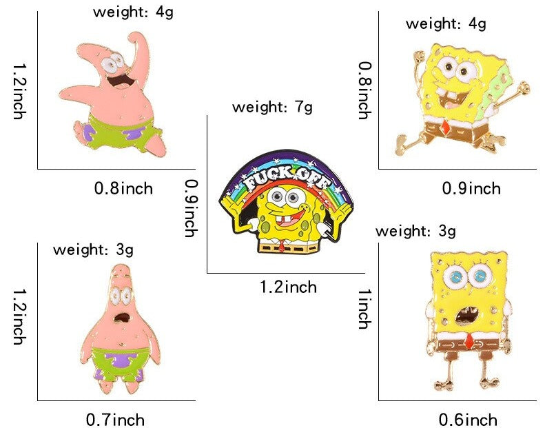 Sponge Bob Enamel Pins