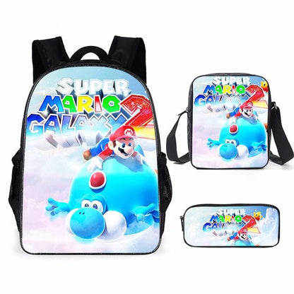 Super Mario Bro Sonic Children School Bag Backpack