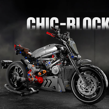 Technical Ideas Building Blocks Famous Motorcycle Model Bricks Diy Assembly Educational Set Toys Children&#39;s Birthday Boys Gifts